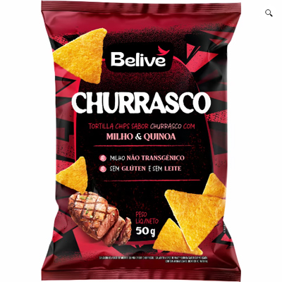 Tortilla Chips sabor CHURRASCO 50G BELIVE